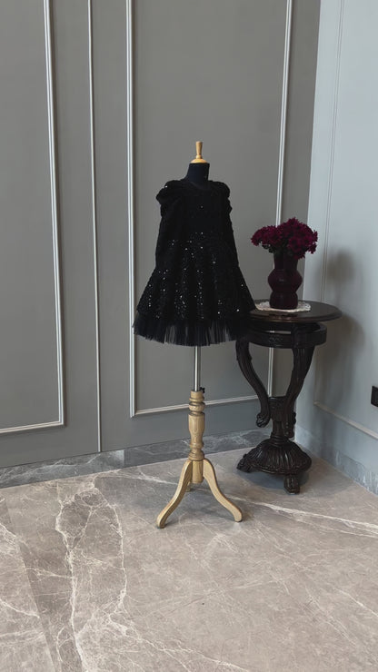 Black Sequence Dark Night Dress