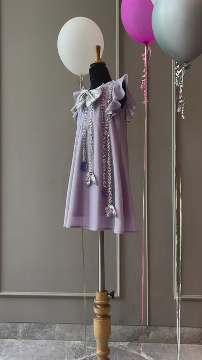 Lilac Mermaid Tassel Dress