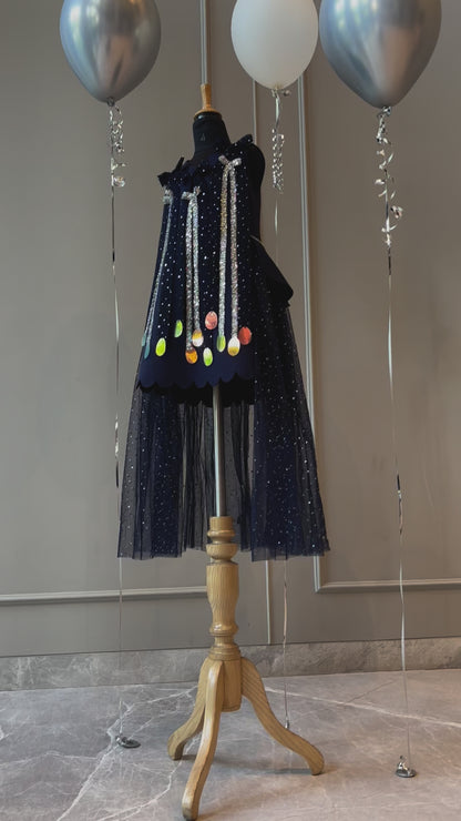 Navy Blue Midnight Rain Dress