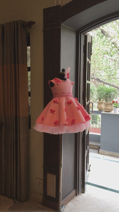 Lotus Pink Heart Flower Dress