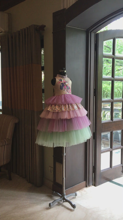 Lilac Royal Unicorn Multilayer Gown