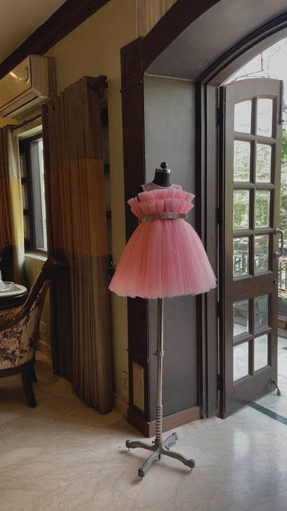 Baby Pink Swarovski Lace Dress