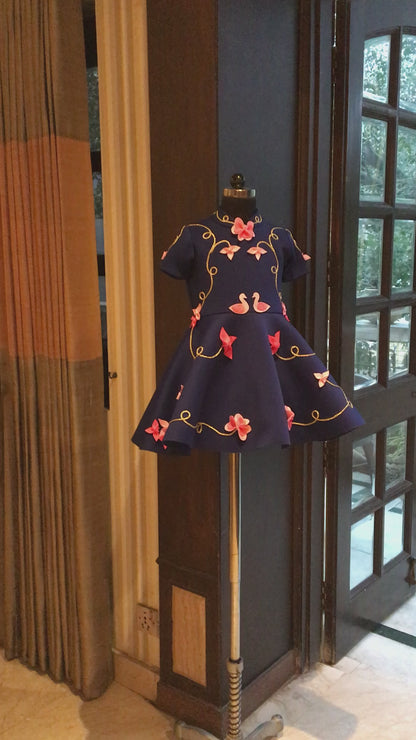Royal Blue Swan Dress