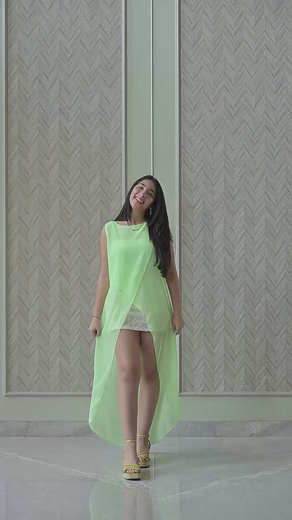 Lime Green Over Lap Top