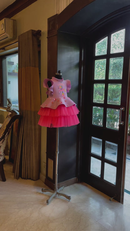 Lilac Fuchsia Pink Unicorn Carousel Dress